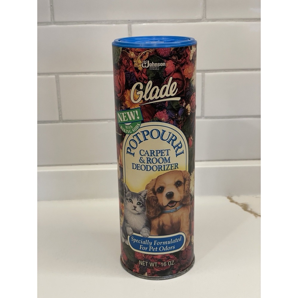 Vintage Glade Potpourri Carpet Room‎ Pet Deodorizer Powder 16 oz New Sealed 1991